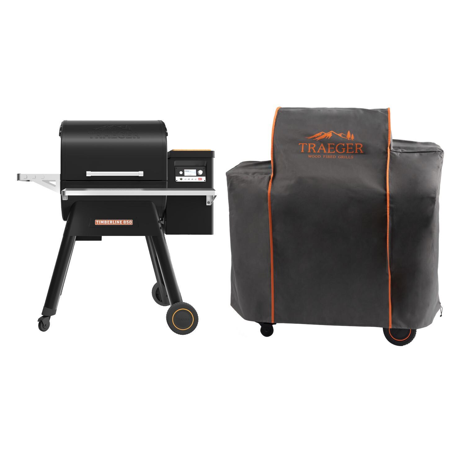Traeger Timberline 850 Wi-Fi Controlled Wood Pellet Grill With Grill Cover - TFB85WLE + BAC359 thumbnail