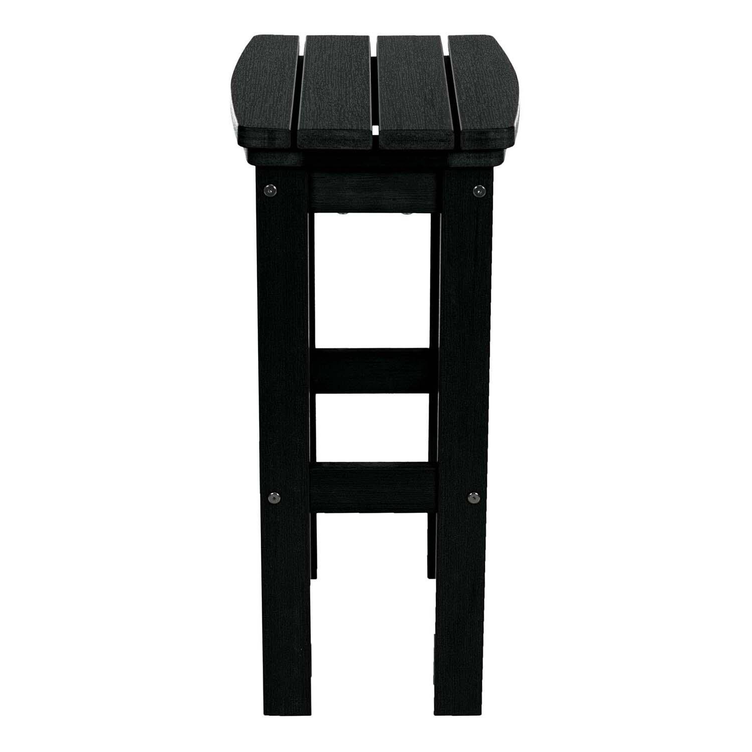 Hart Lane Polyresin Bar Stool in Black By Lakeview Outdoor Designs - Side - White Background thumbnail