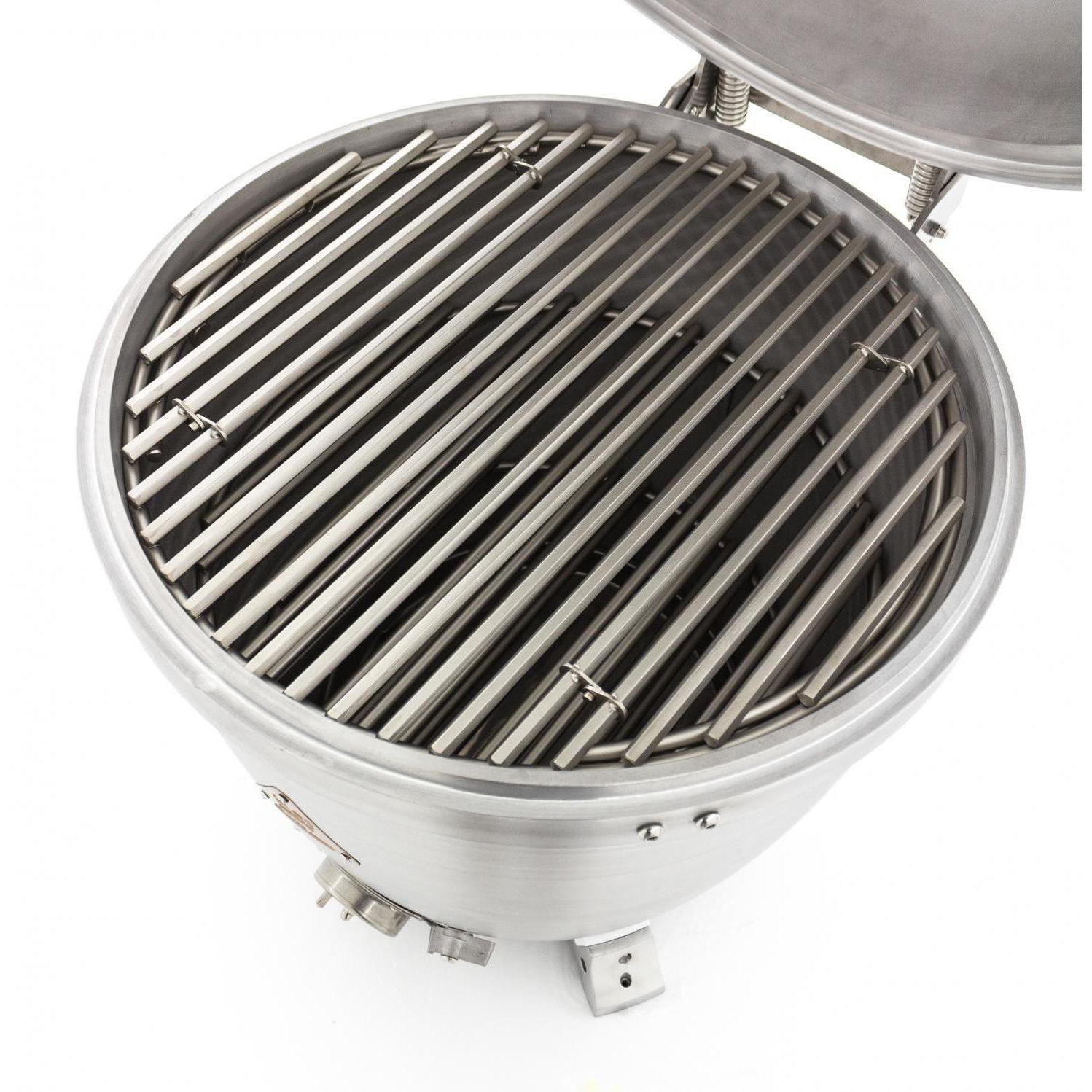 Blaze - BLZ-20-KAMADO - 20-Inch Cast Aluminum Kamado Grill W/ Stainless Steel Cart & Side Shelves - Stainless Steel Cooking Grate thumbnail