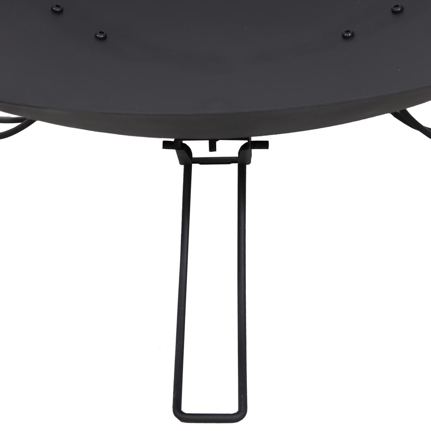 Ultimate Patio 24-Inch Steel Folding Wood Burning Fire Pit - Leg Detail thumbnail
