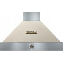 Tecnogas Superiore 36-Inch DECO Cream / Brass Wall Mount Vent Hood - 600 CFM - HD361AC-CB image