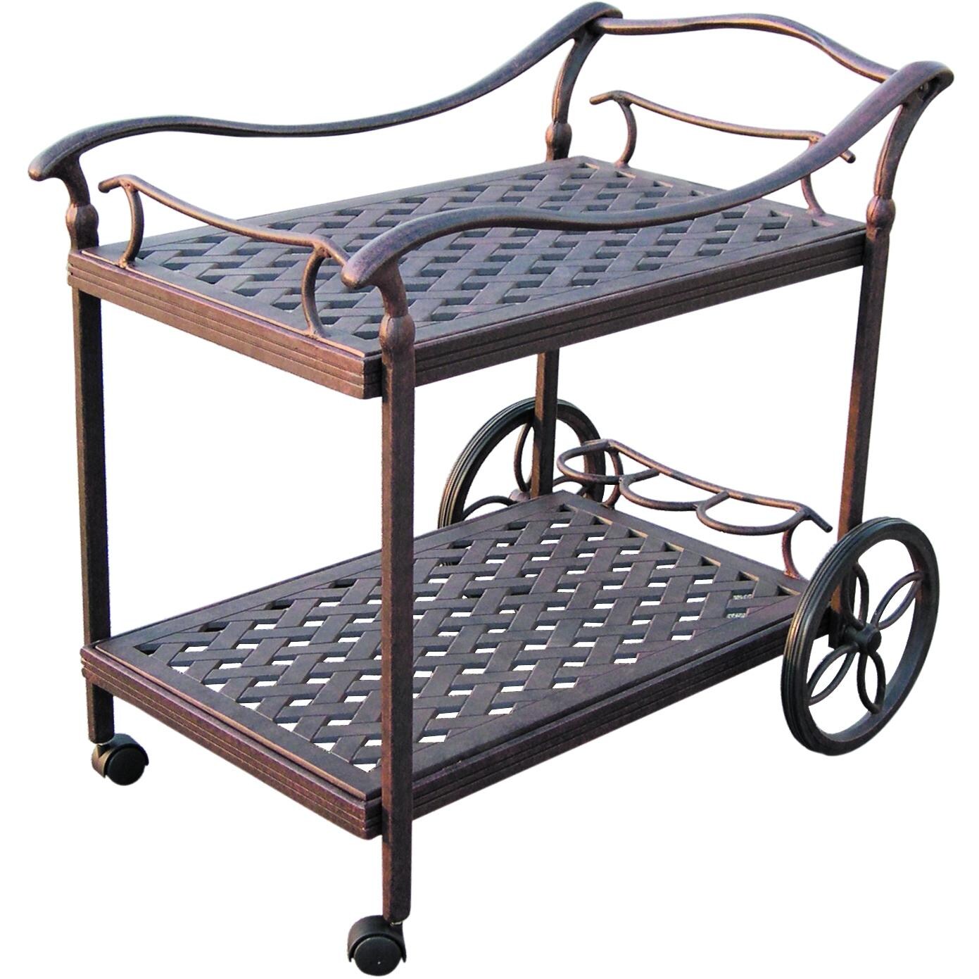 Darlee Patio Tea Cart - Antique Bronze thumbnail