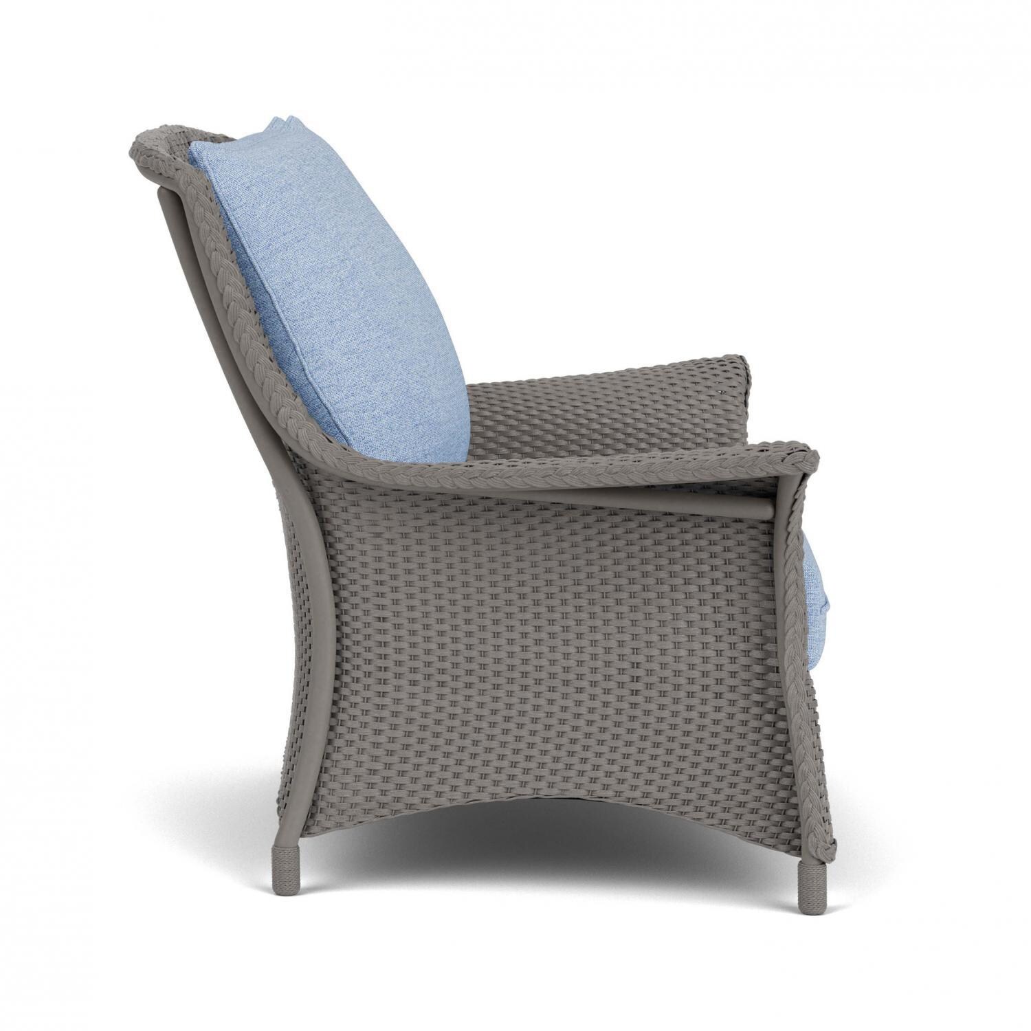 Lloyd Flanders Mandalay Chair and a Half in Pewter Finish with Demo Skyway Fabric - Side thumbnail