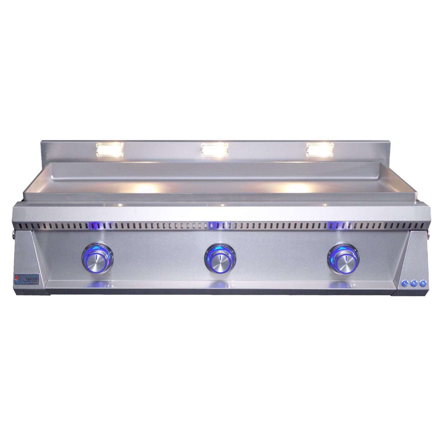 Le Griddle OML105P6 LP Pro Series 105 3 Burner Built-In Propane Flat Top Grill w/ 6mm Plate - White Background