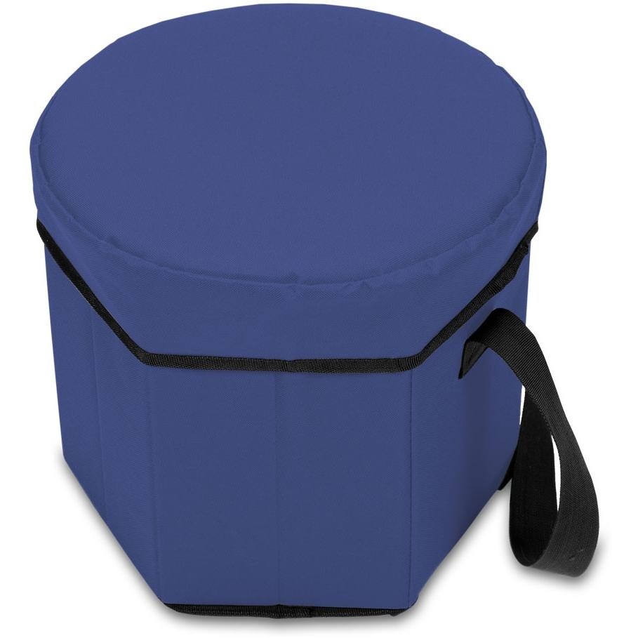Picnic Time Bongo Cooler/Seat - Navy - Closed thumbnail