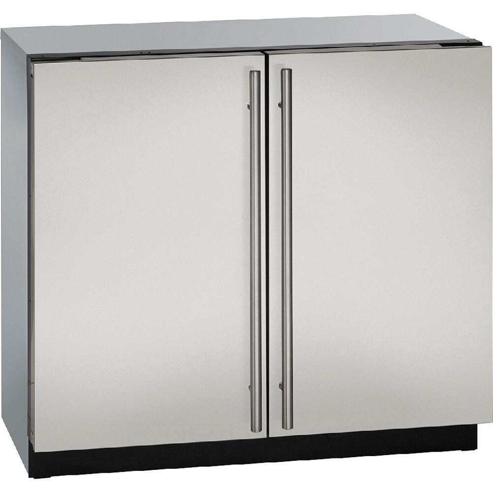 U-Line 36-Inch 6.9 Cu. Ft. Built-In / Freestanding Dual Zone Compact Refrigerator - Stainless Steel - U-3036RRS-00B thumbnail