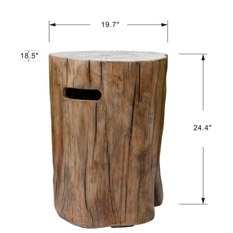 Elementi ONB01-118RW Propane Tank Cover - Redwood - Dimensions - Dimensional thumbnail