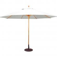 Galtech 11 Ft. Octagonal Hardwood Patio Market Umbrella W/ Pulley - Light Wood W/ Sunbrella Canvas Natural Canopy