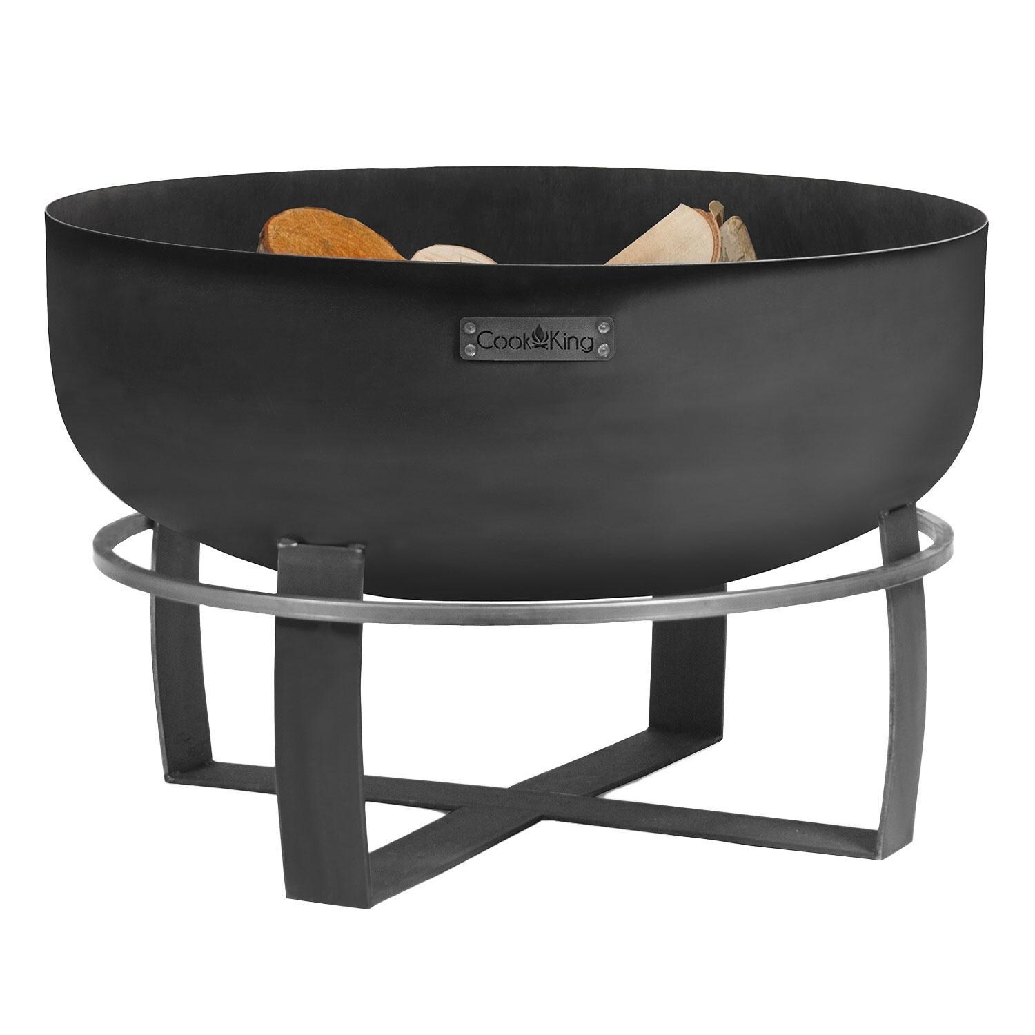 Cook King Viking XXL 111562 31 1/2 Inch Deep Bowl Wood Burning Fire Pit by Good Directions - Display - White Background thumbnail