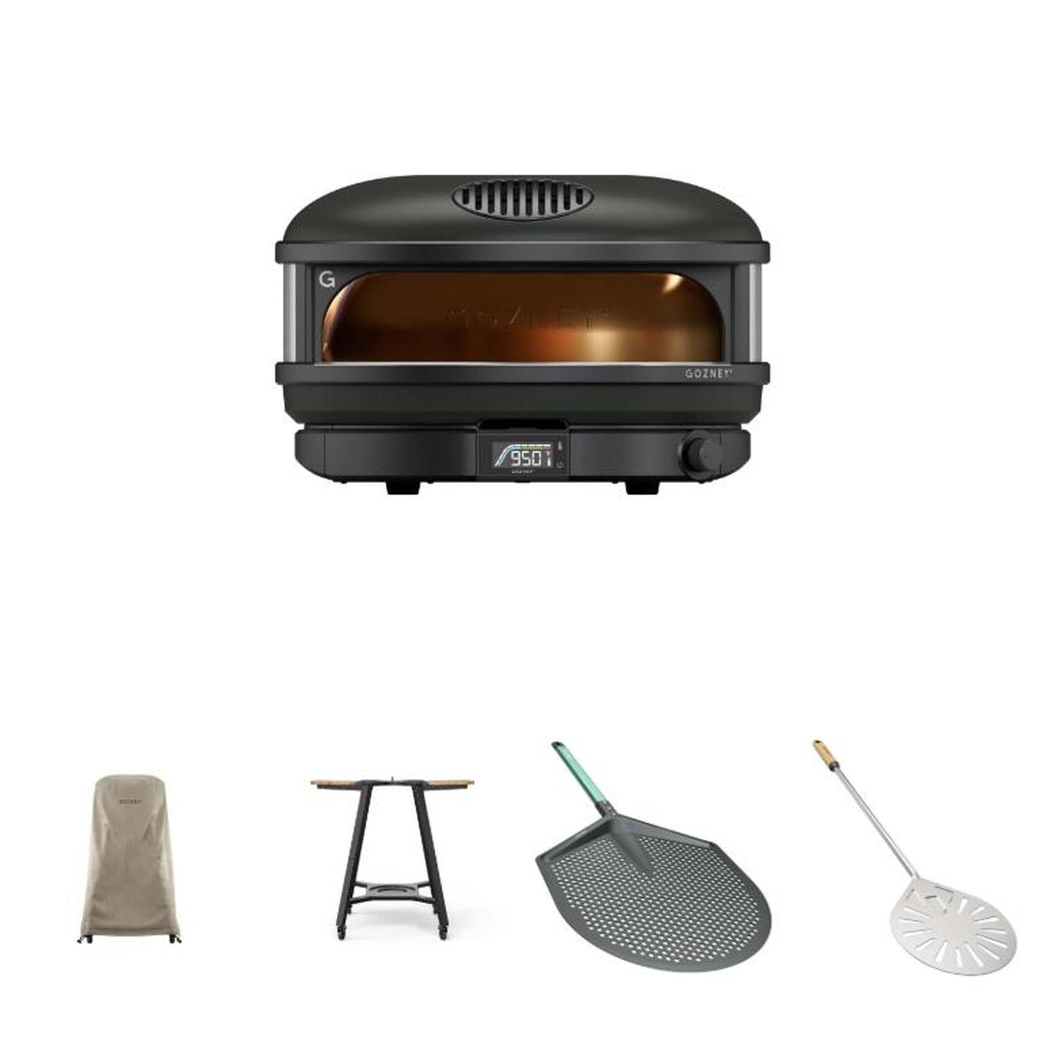Gozney GAPOBUS1624 Black Arc XL Propane Pizza Oven Bundle - Included Components - White Background thumbnail