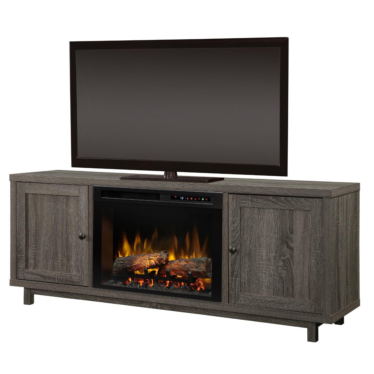 Dimplex - GDS26L8-1908IM - Jesse 65-Inch Electric Fireplace Media Console - Logs - Iron Mountain Gray thumbnail
