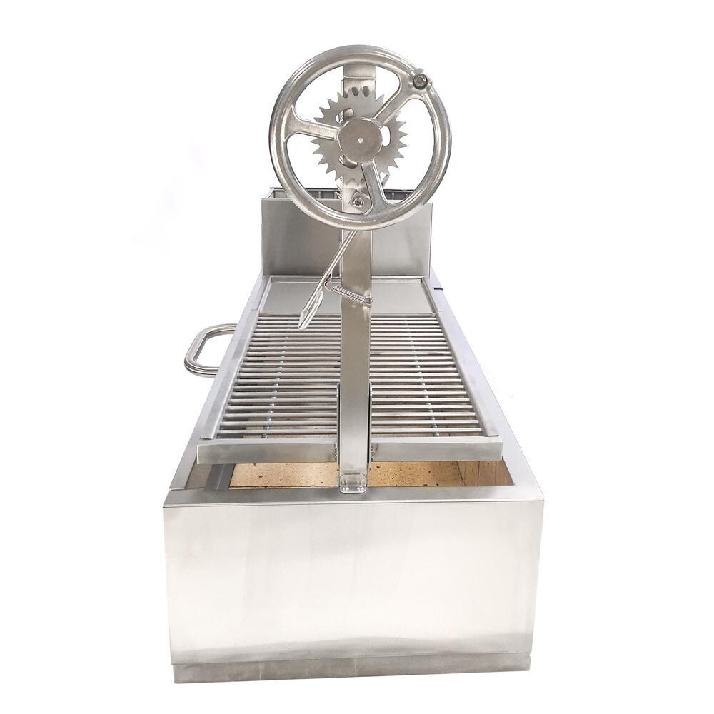 Tagwood BBQ BBQ05SSF Fully Assembled Built-In Santa Maria Argentine Wood Fire & Charcoal Grill - Right Side View thumbnail