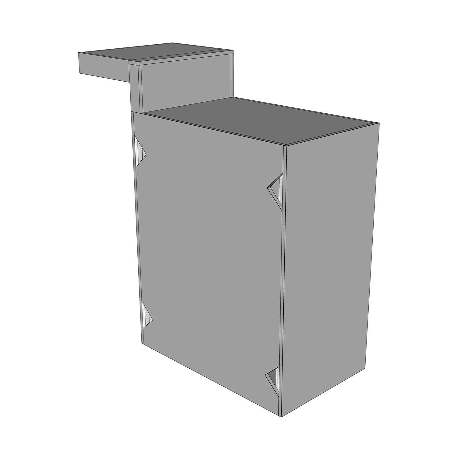 Universal 18-Inch Ready To Finish BBQ Island Appliance And Storage Cabinet W/Bar - White Baackground thumbnail