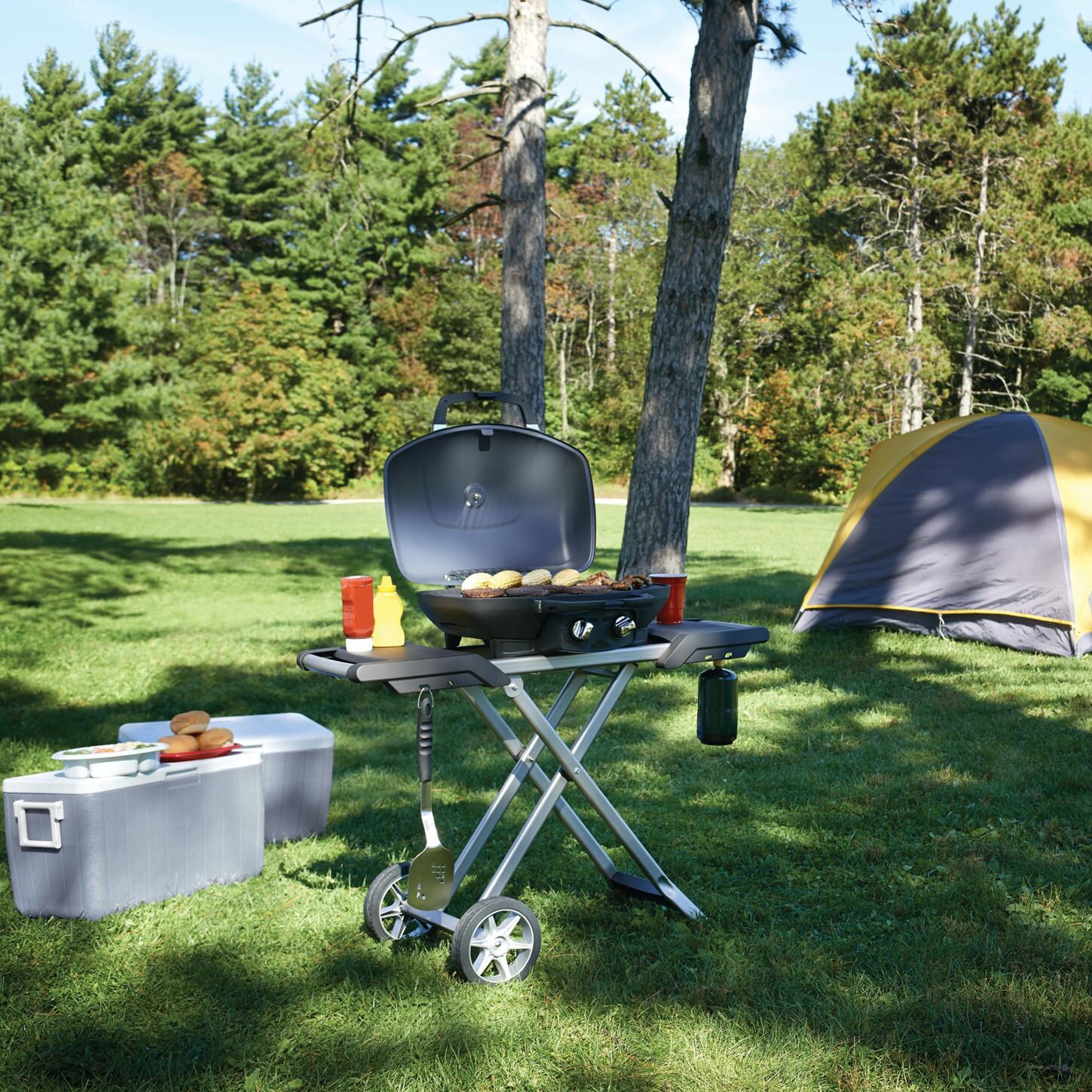 Napoleon TravelQ 285 Portable Propane Gas BBQ Grill On Cart - Camping with the Grill thumbnail