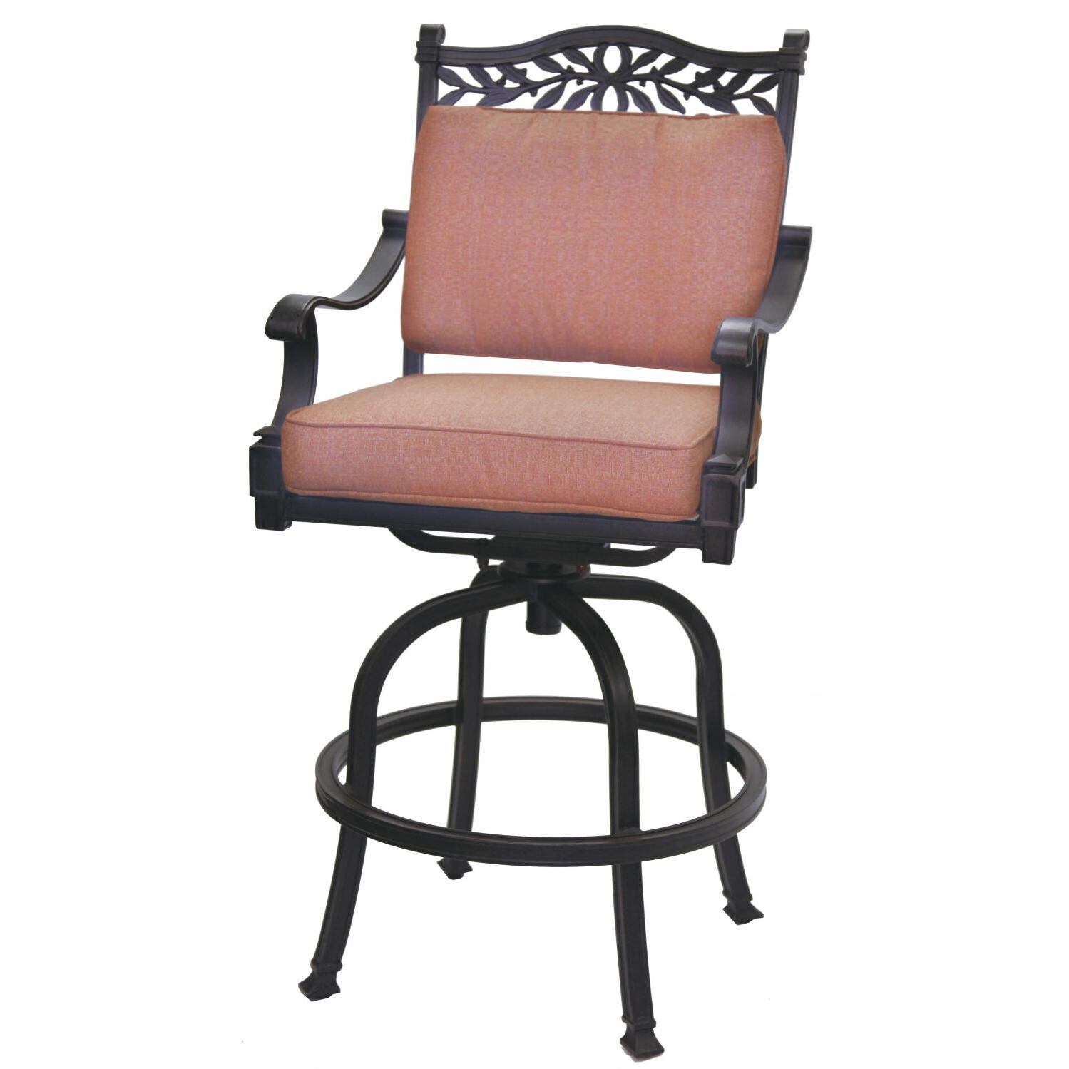 Darlee Charleston Cast Aluminum Patio Swivel Bar Stool