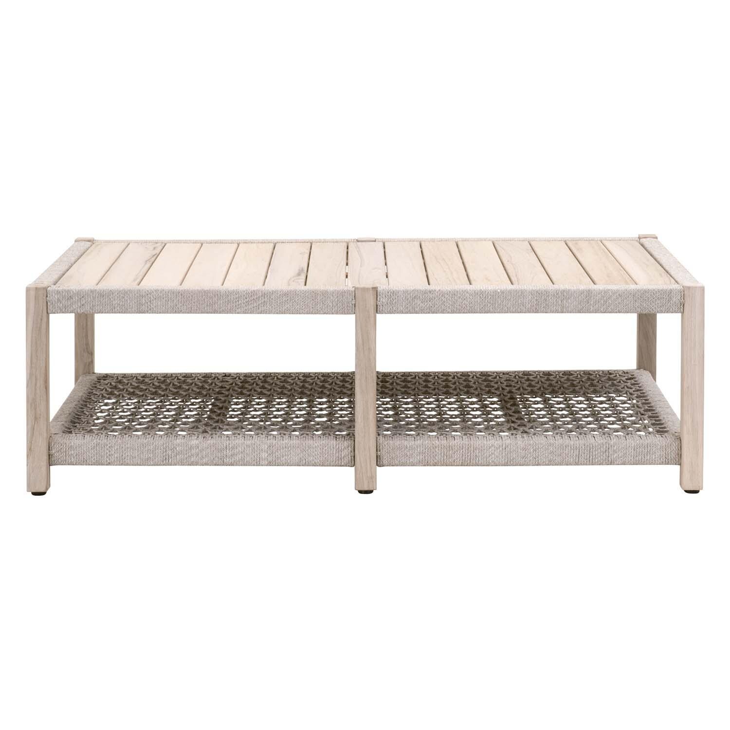 Heritage Way Taupe & White Woven Rope Coffee Table By Lakeview