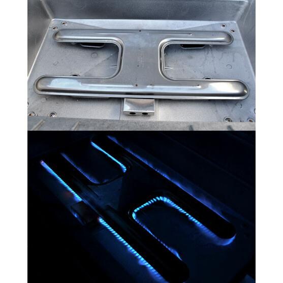 MHP WNK4DD Natural Gas Grill With Stainless Steel Shelves And SearMagic  Grids On In-Ground Post : BBQGuys