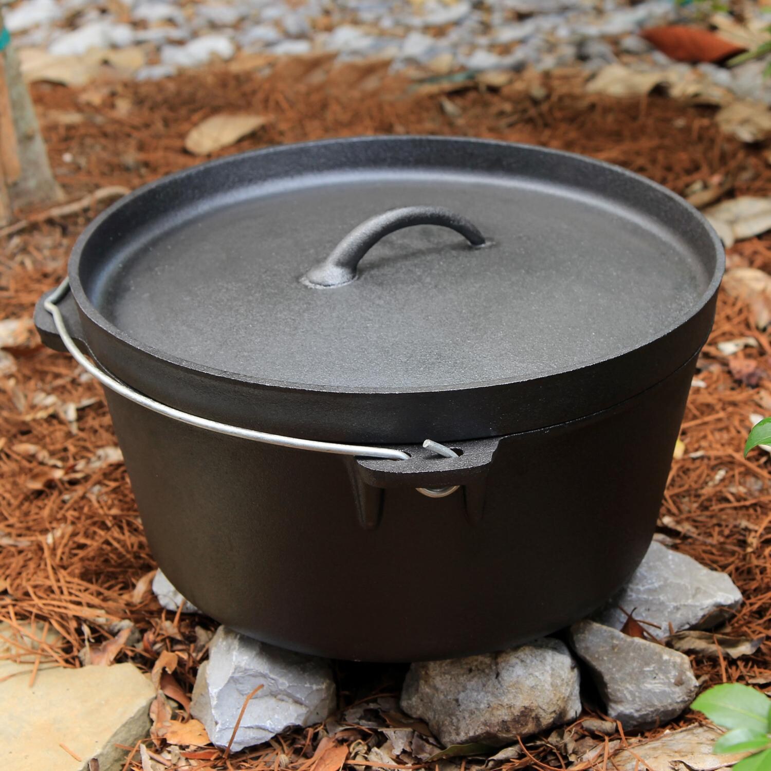 Cajun Cookware 16-Quart Seasoned Cast Iron Camp Pot - Lifestyle View thumbnail