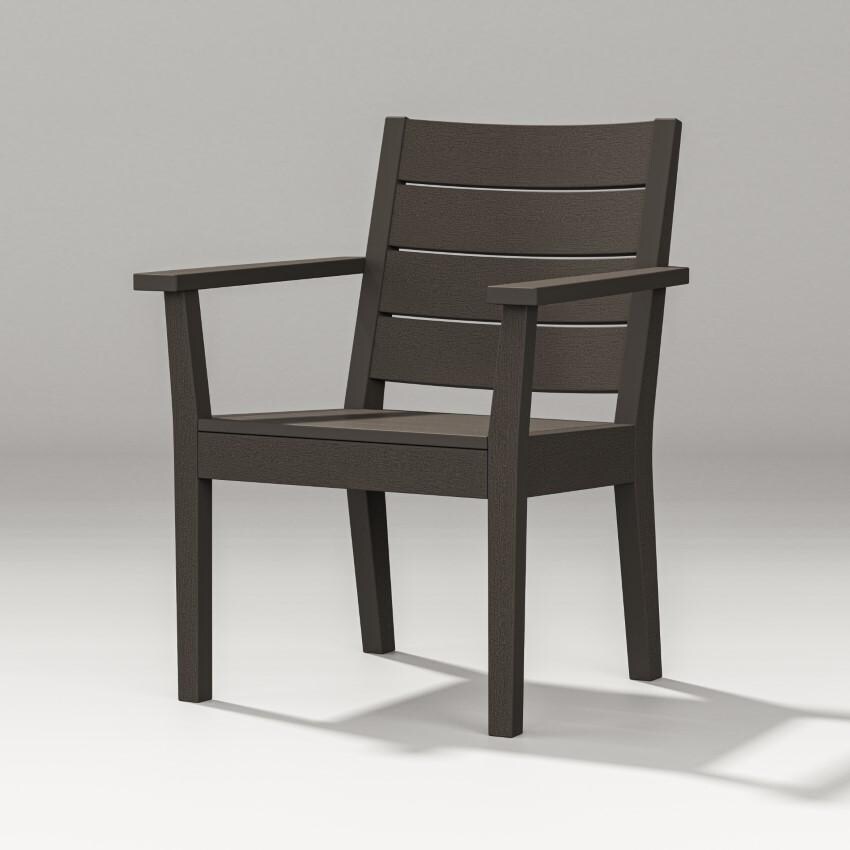 Latitude Dining Arm Chair in Vintage Coffee by PW Designer Series - White Background thumbnail