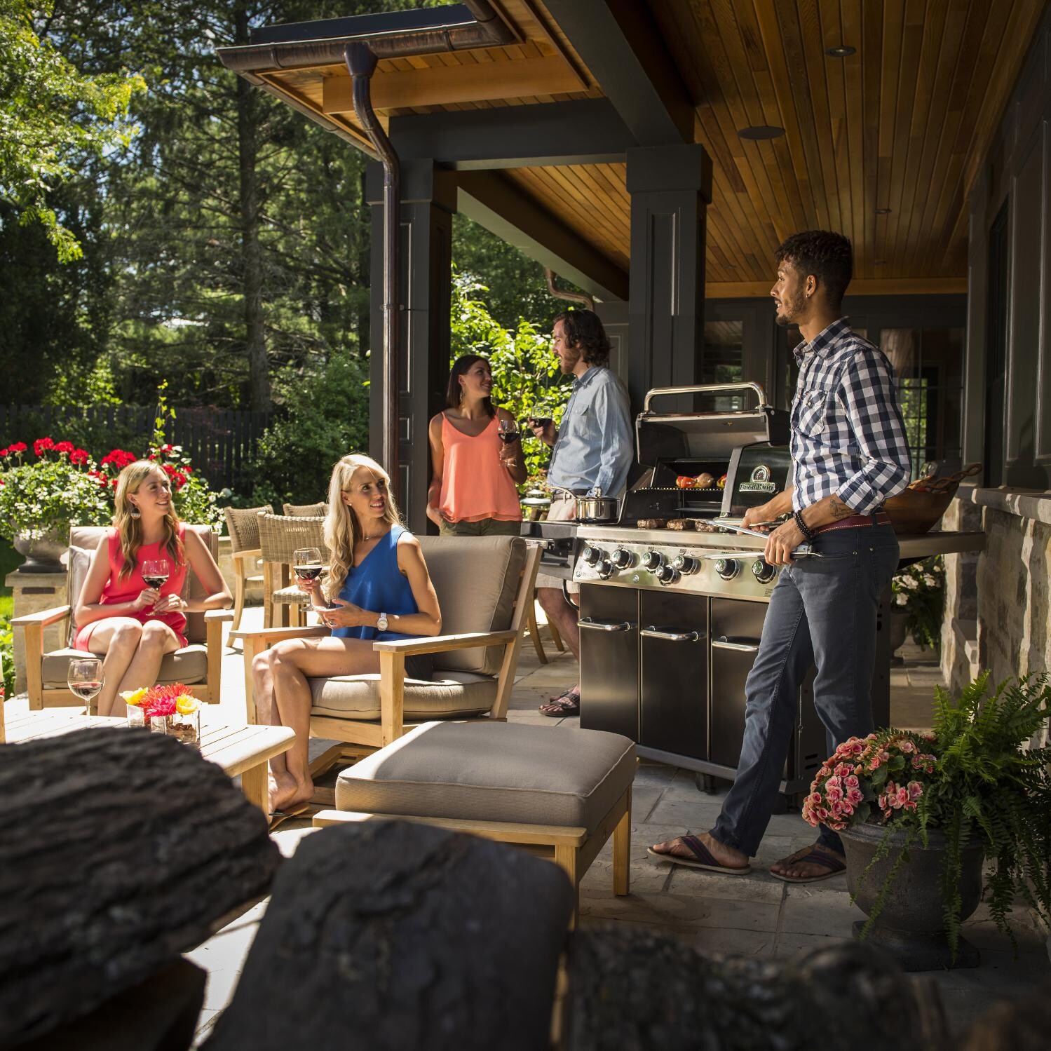 Broil King Regal XL Pro 6-Burner Freestanding Gas Grill - In Use thumbnail