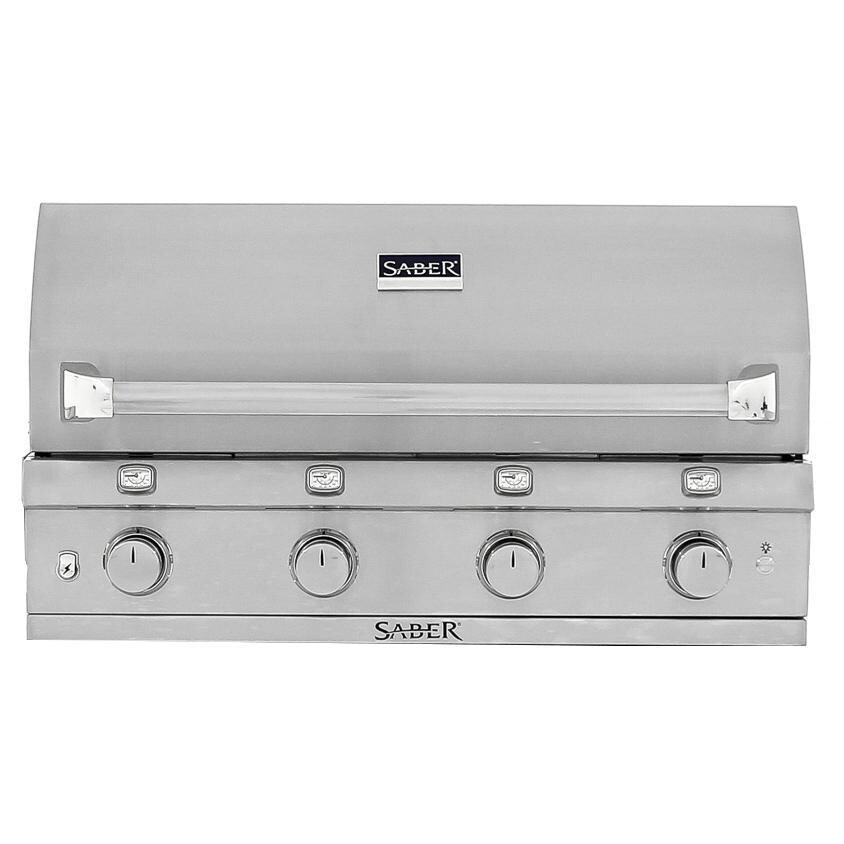 Saber Premium 670 40-Inch 4-Burner Built-In Infrared Natural Gas Grill - R67SB0317