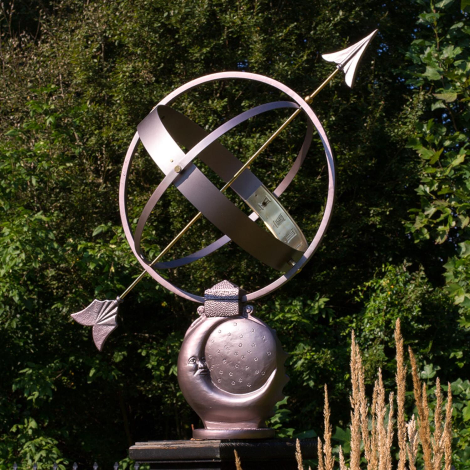 Sun and Moon Armillary Sundial By Good Directions - Back View thumbnail