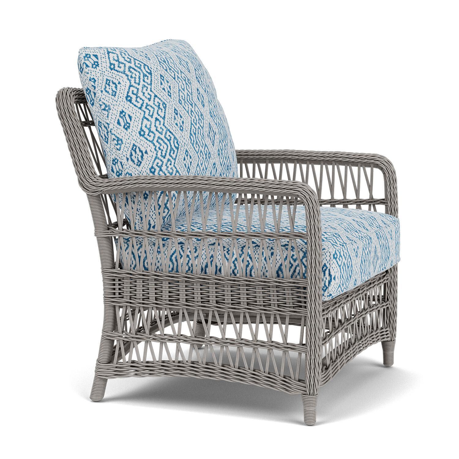 Lloyd Flanders Mackinac Lounge Chair in Putty Finish with Aman Capri Fabric - Right Side thumbnail