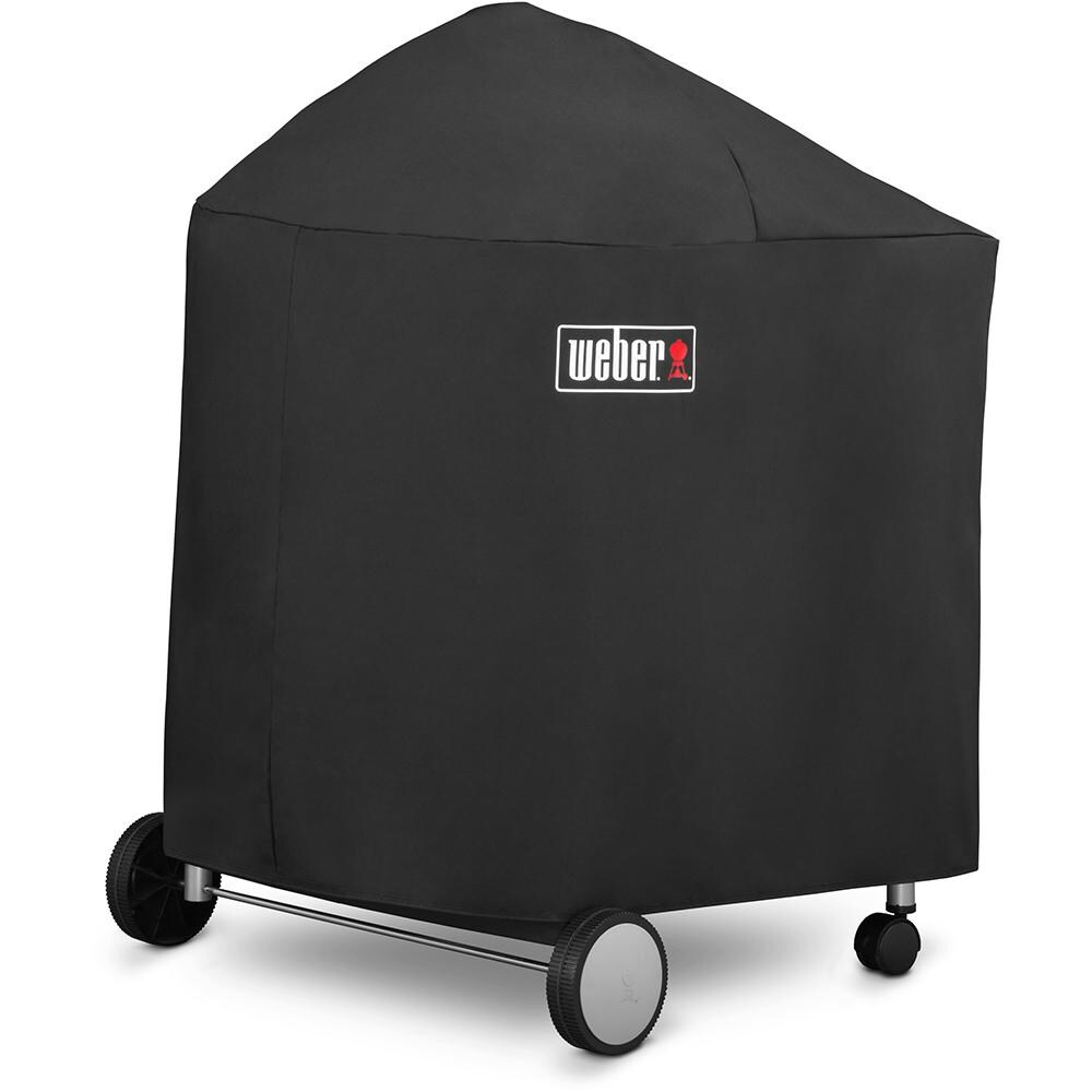 Weber Premium Grill Cover For Performer 22-Inch Charcoal Grills W/ Folding Table - Right Angled View thumbnail