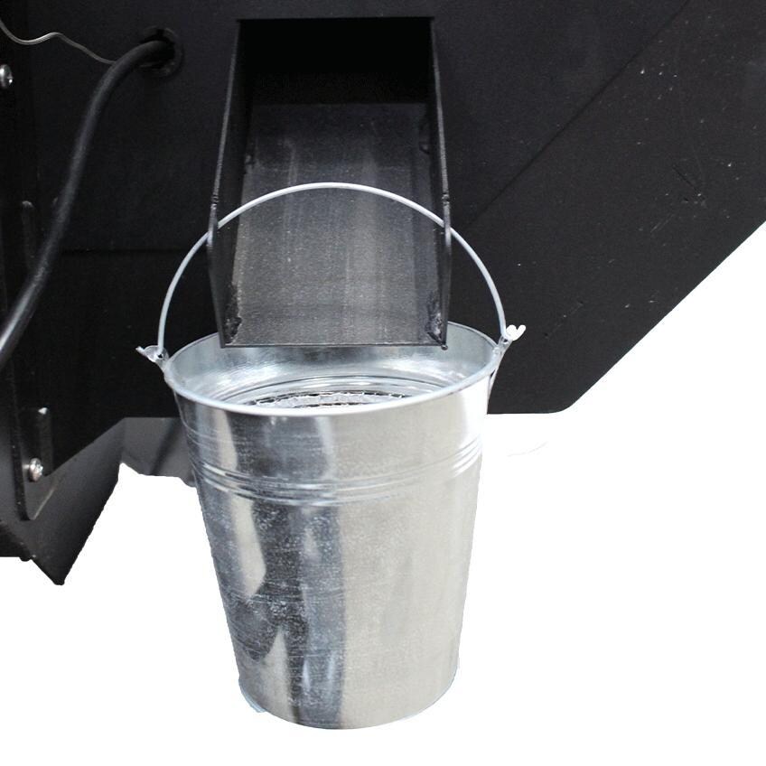 KANDO Gear K480-SS Pellet Grill w/ Stainless Steel & Swivel Table - Pellet Dump - White Background thumbnail