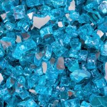 Lakeview Outdoor Designs 1/4-Inch Caribbean Blue Reflective Fire Glass - 1 Pound image