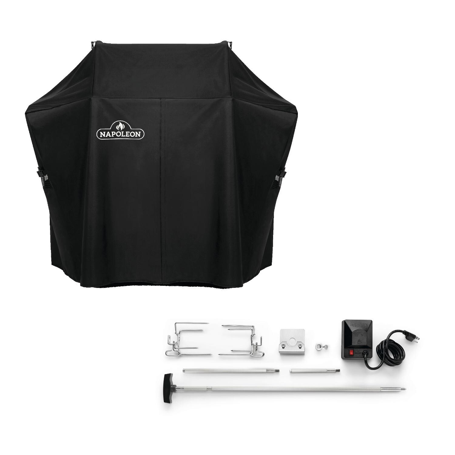 Napoleon Rogue 425 Grill Cover & Rotisserie Kit Bundle