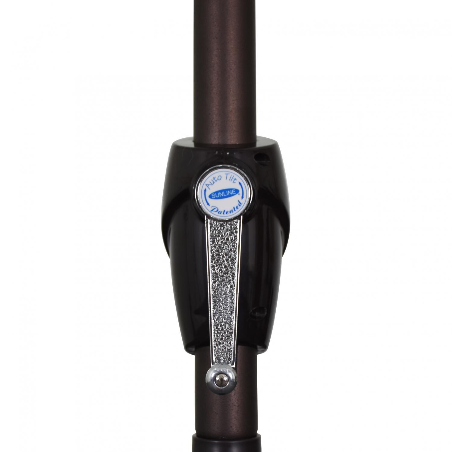 California Umbrella 9 Ft Octagonal Aluminum Auto Tilt Patio Umbrella W/ Crank Lift & Aluminum Ribs - Crank Housing Detail thumbnail