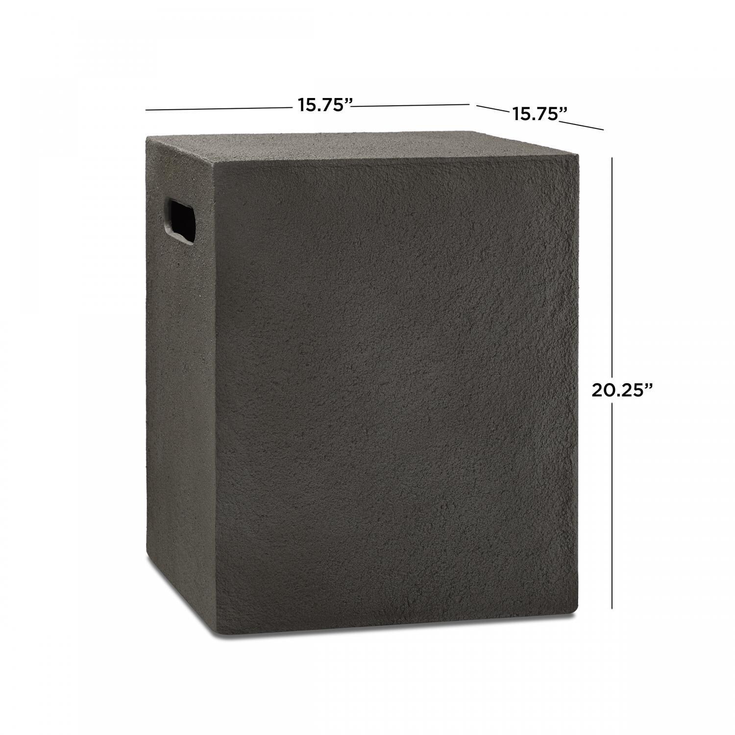 Lakeview Outdoor Designs SC-575-GLG Villa Flora Propane Tank Cover - Glacier Gray - Dimensions thumbnail