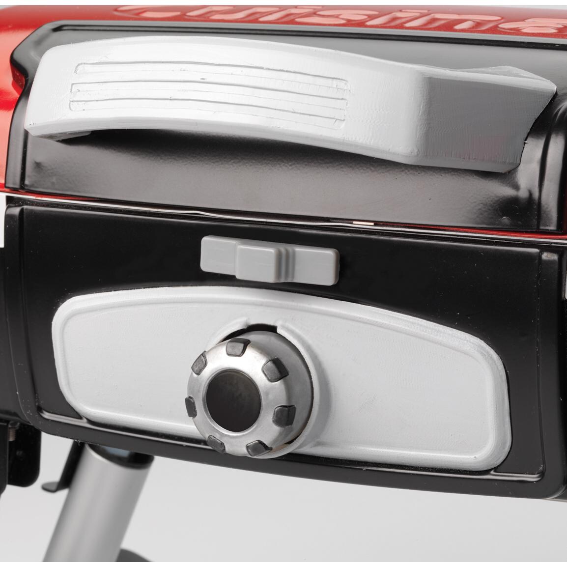Cuisinart Petit Gourmet Gas Grill With VersaStand - Red - Controls thumbnail