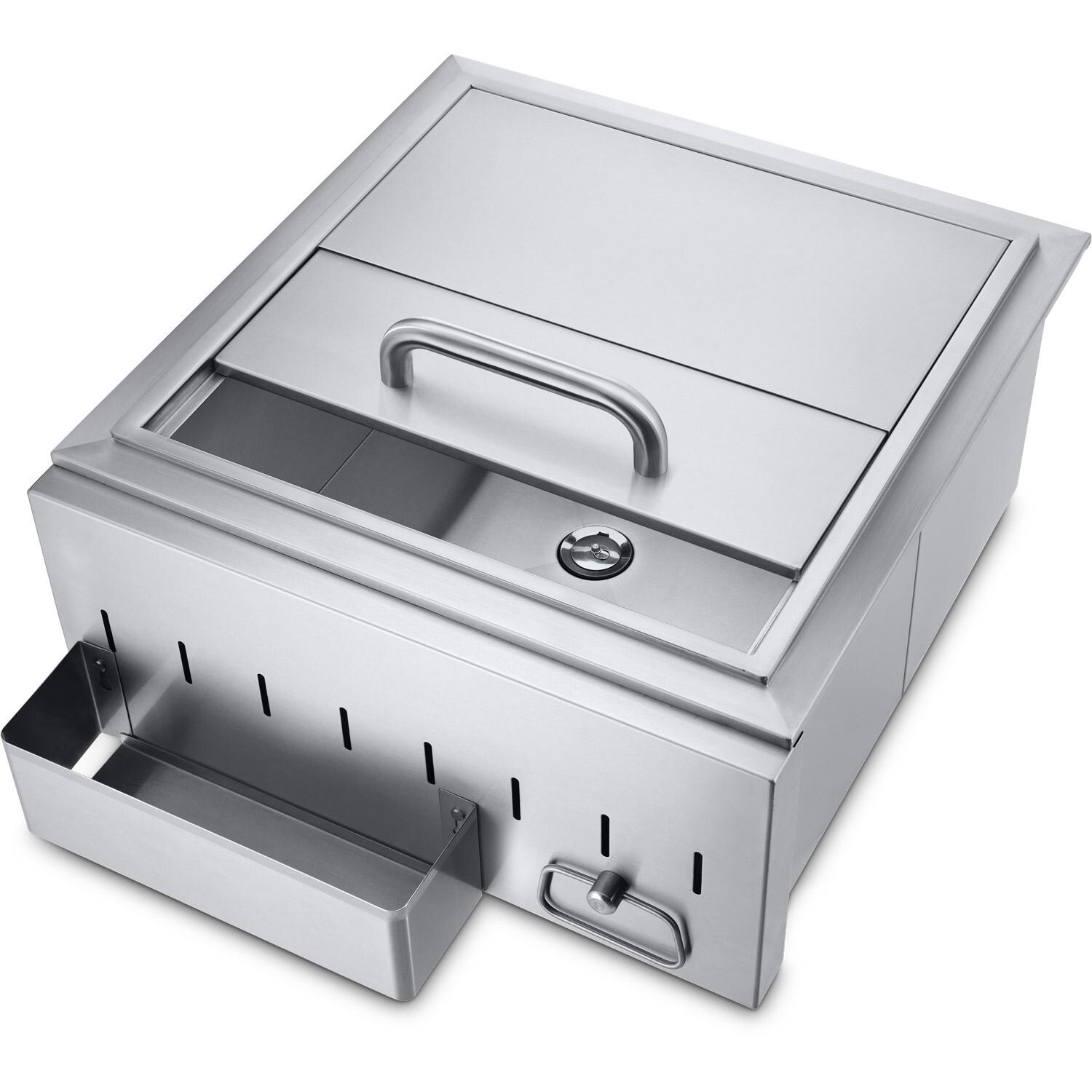 Crown Verity Infinite Series CV-IC1 25-Inch Drop-In Ice Chest W/ Speed Rail And Towel Holder - Open View thumbnail