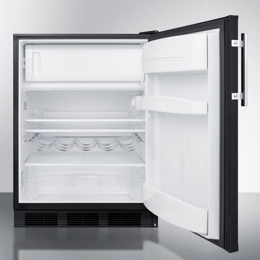 Summit 24-Inch 5.1 Cu. Ft. Freestanding Compact Refrigerator / Freezer - Open View thumbnail