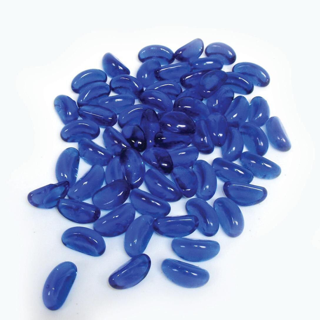 Enhance A Fire Sapphire 1-Inch Jellybean Fire Glass - 5 Lbs thumbnail