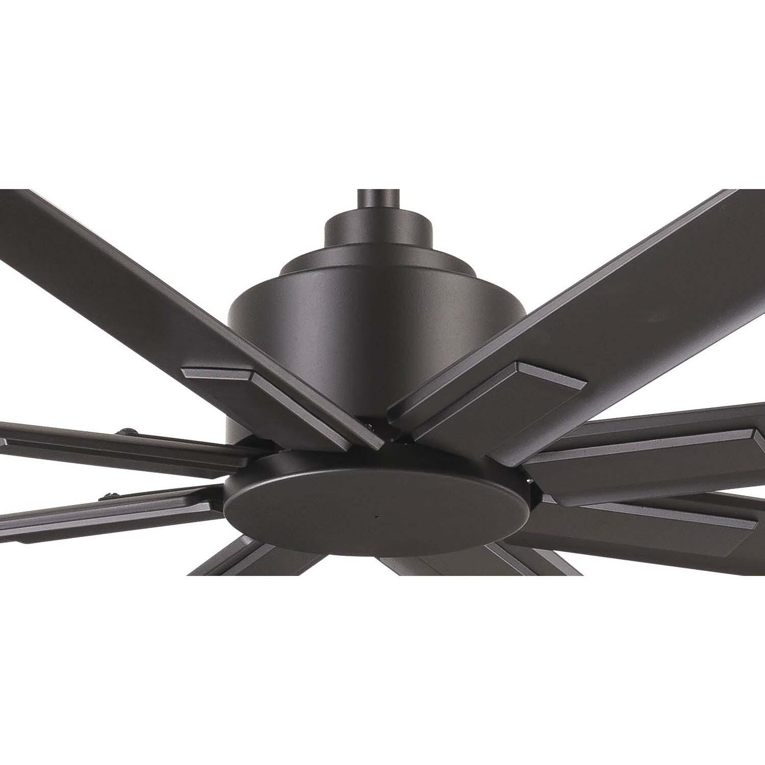 Minka-Aire F896-65-SI Xtreme H2O 65-Inch 8-Blade Ceiling Fan in Smoked Iron Finish w/ Smoked Iron Blades - Closeup thumbnail