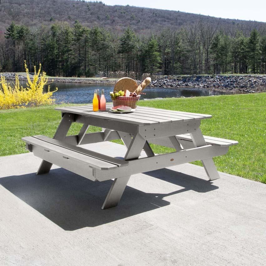 Lookwood 71 Inch Harbor Gray Recycled Plastic Picnic Table by Lakeview Outdoor Designs