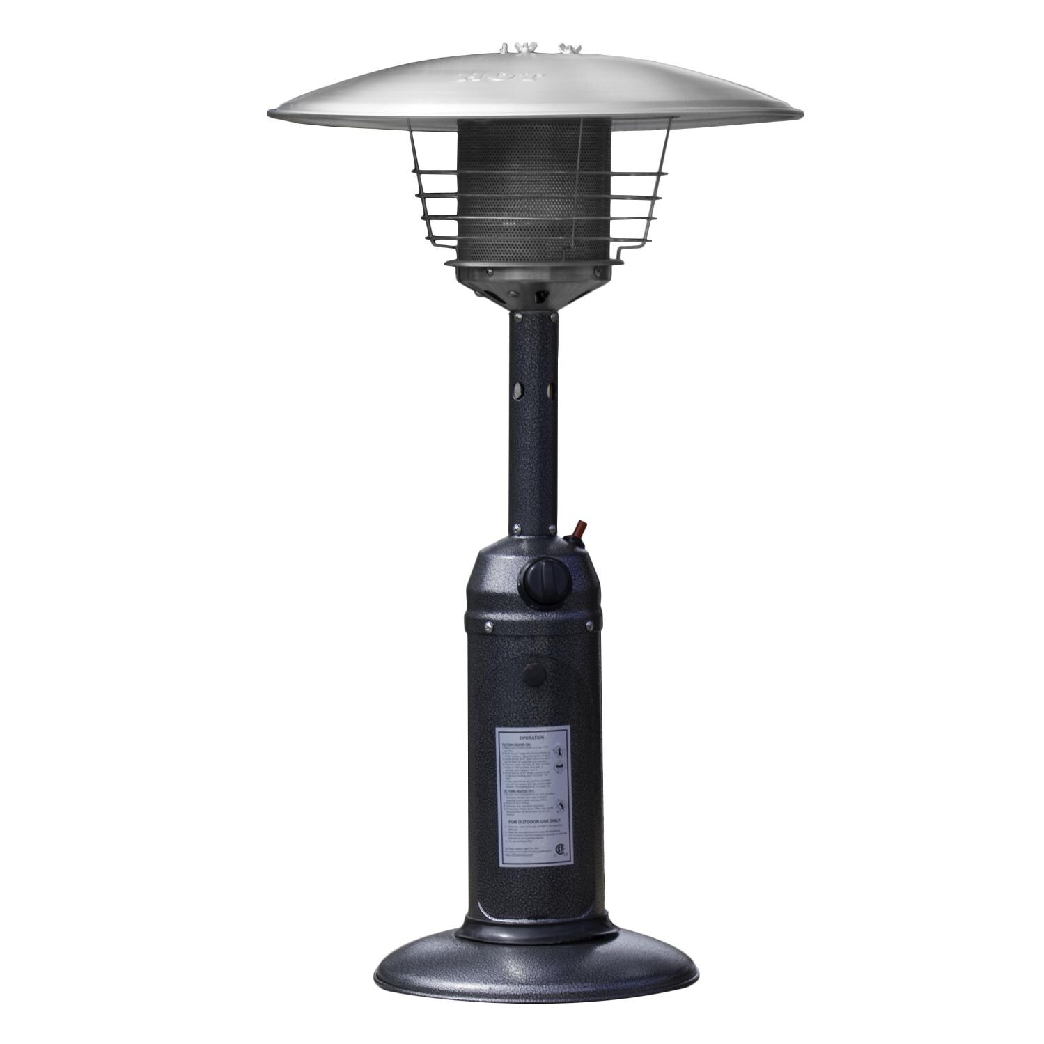 AZ Patio Heaters 11,000 BTU Propane Gas 38-Inch Tabletop Patio Heater - Hammered Silver - HLDS032-C
