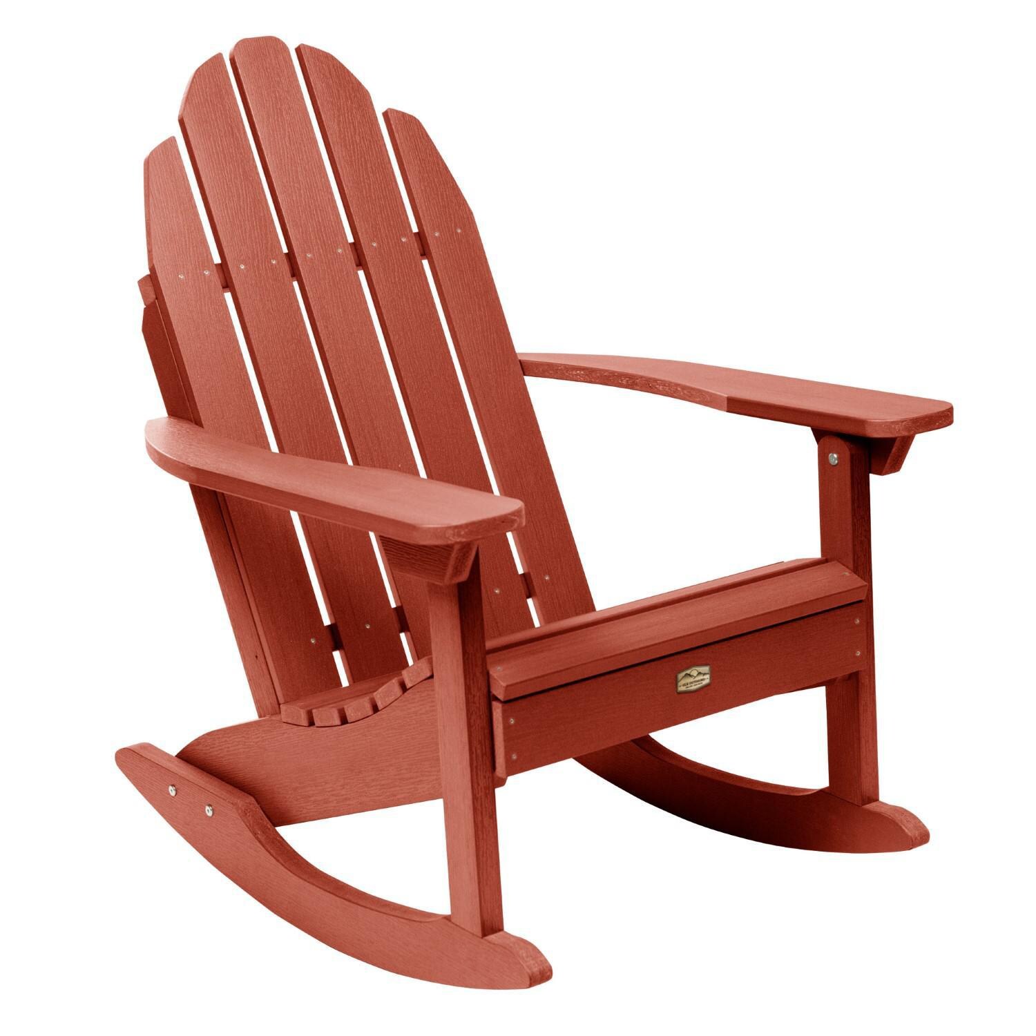 Lakeview The Charmville Adirondack Rocking Chair - Rustic Red - On White thumbnail