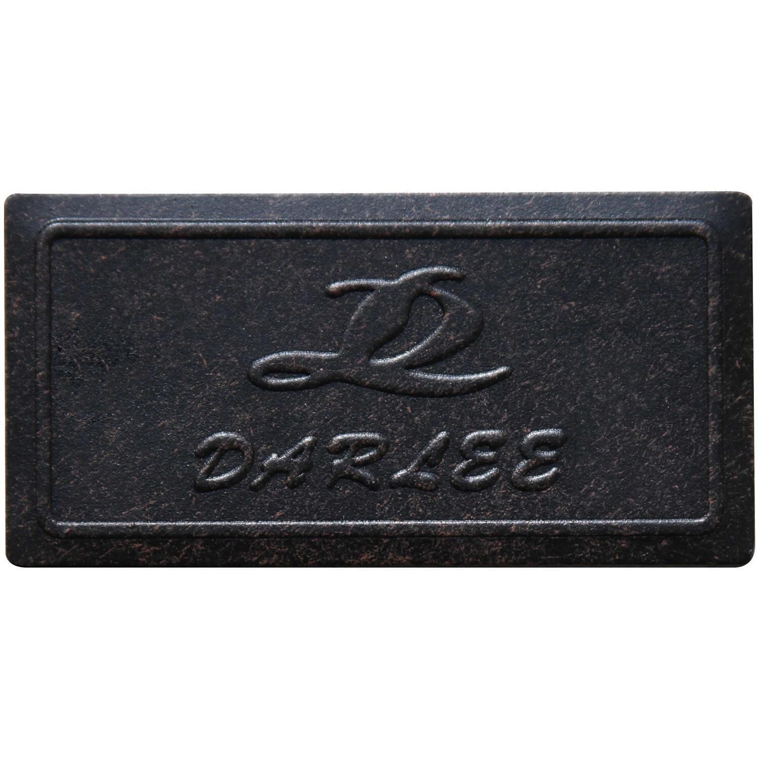 Santa Anita 9 Pc Cast Aluminum Patio Dining Set w/ Lazy Susan & Heather Beige Sunbrella Cushions By Darlee - Logo - Finish Color (Antique Bronze) - Detail thumbnail