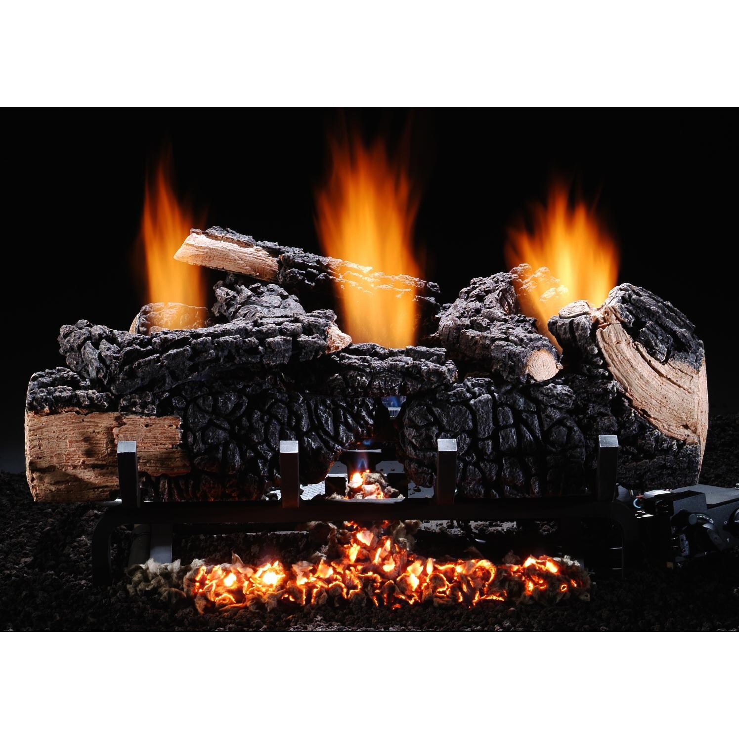 Hargrove 30Inch Cumberland Char VentFree Propane Gas Log Set Basic