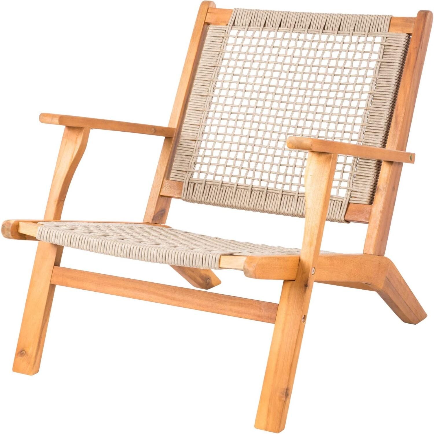 Crewview Natural Stain Outdoor Chair by Ultimate Patio - White Background