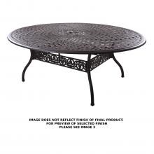 Darlee Series 60 78 X 59 Inch Cast Aluminum Patio Dining Table - Mocha