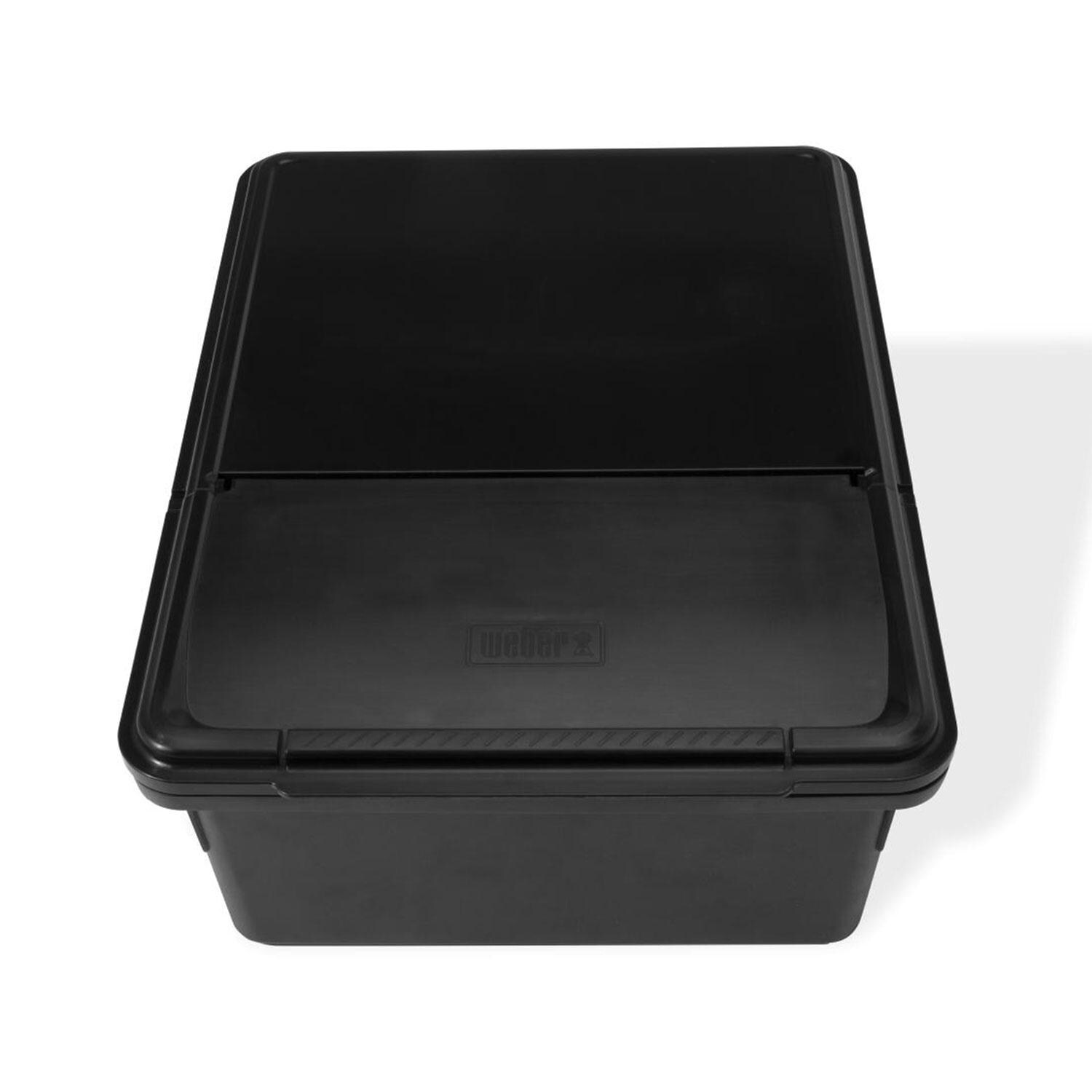 Weber 3400107 Works Outdoor Storage Bin - Front Closed - White Background thumbnail