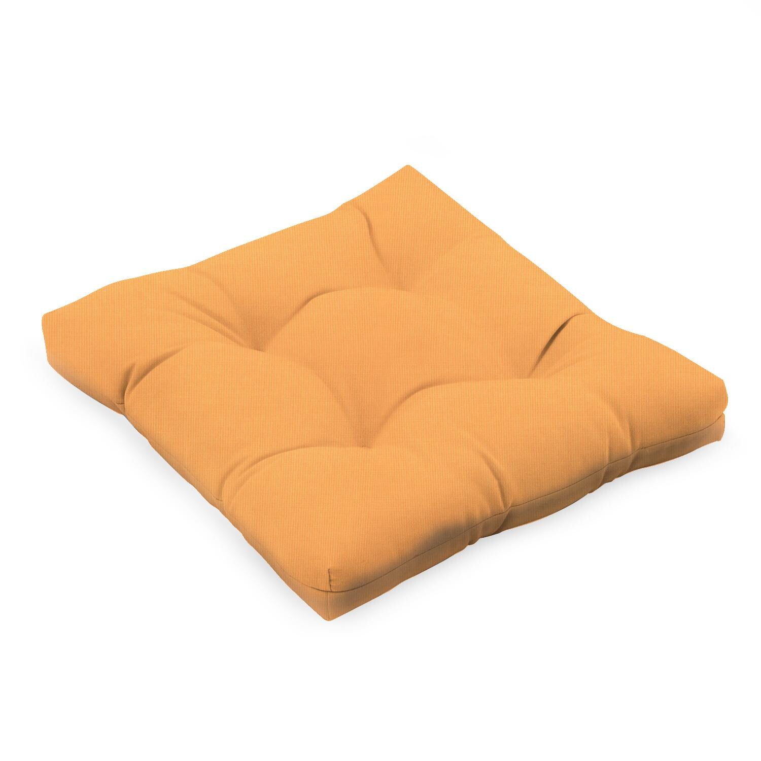 Sunbrella Canvas Tangerine Medium Outdoor Replacement Seat Cushion By UltimatePatio.com thumbnail