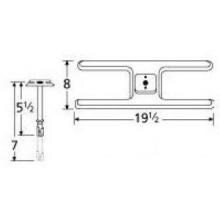 Stainless Steel H Single Burner 10201-70301