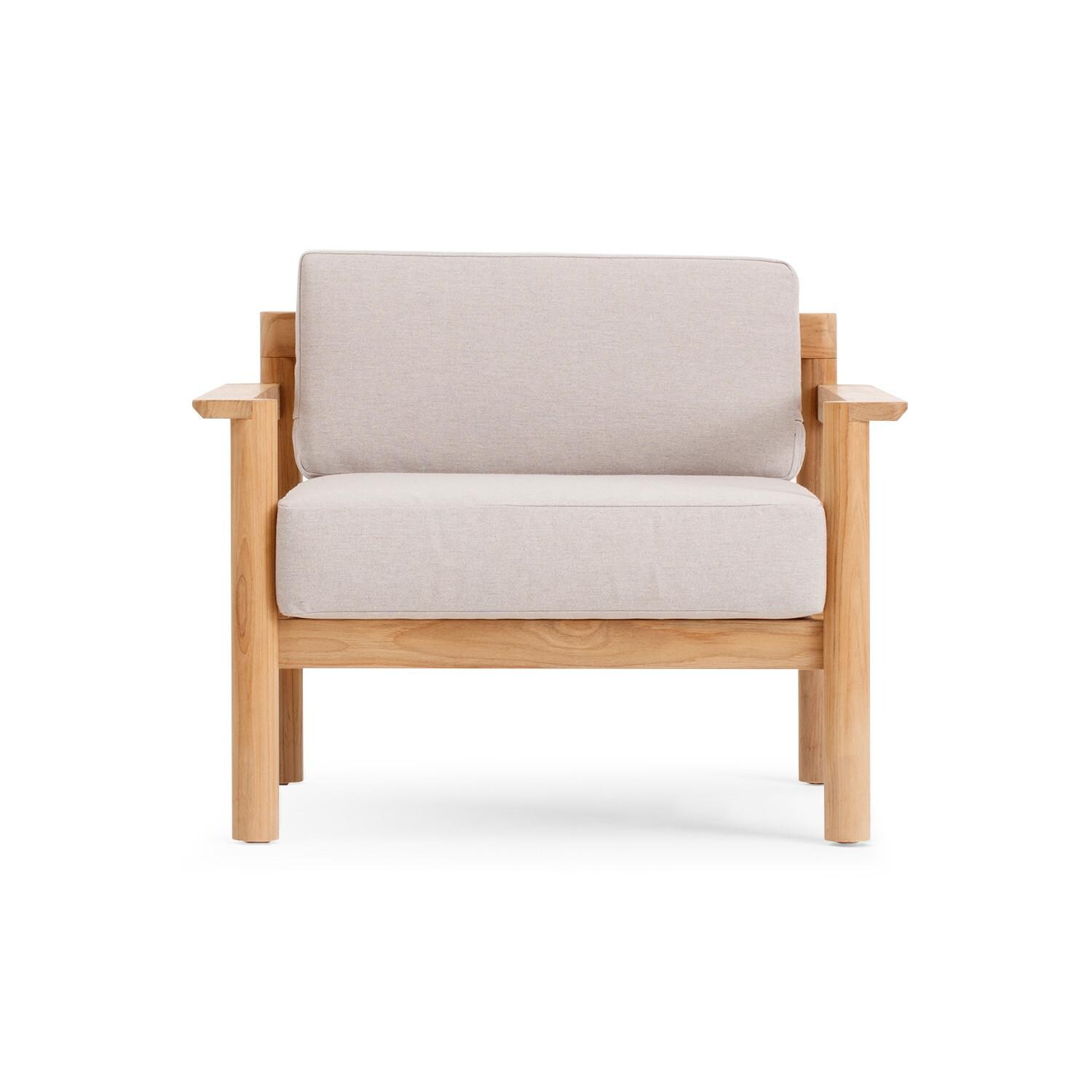 Neighbor HVN-CHAIR-AS-2 Chair W/ Teak Arms - Front View thumbnail