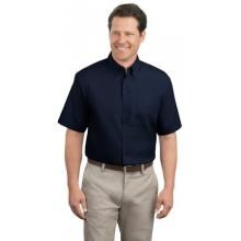 Port Authority Short Sleeve Easy Care Shirt 3XL - Navy/Light Stone image